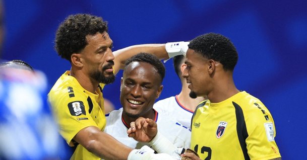 Cape Verde's Vozinha (L), Jovane Cabral and Marcio Rosa celebrate after the 2026 FIFA World Cup Group H match against Spain at Atlanta Stadium, Atlanta, U.S., June 15, 2026. (Reuters Photo)