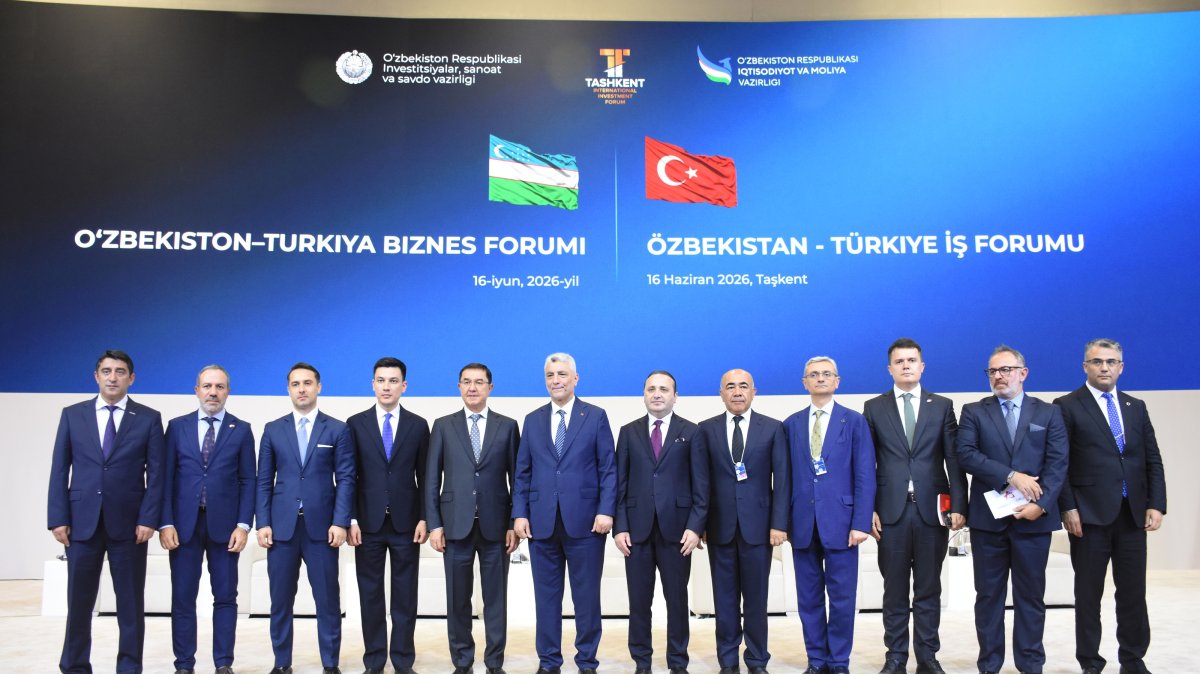 The Türkiye-Uzbekistan Business Forum was held as part of the 5th International Tashkent Investment Forum, Tashkent, Uzbekistan, June 16, 2026. (AA Photo)