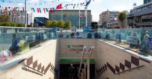The entrance to Taksim Metro Station, Istanbul, Türkiye, Oct. 10, 2023. (Shutterstock Photo)