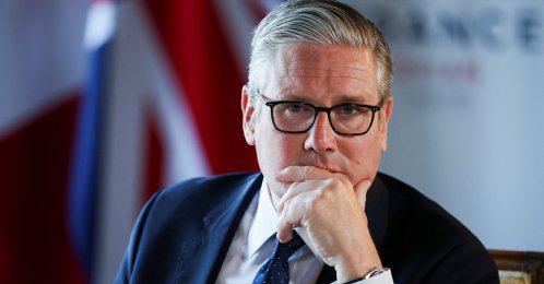 Britain's Prime Minister Keir Starmer looks on as he speaks to the members of the media on the sidelines of the G-7 summit, in Thonon-les-Bains, France, June 17, 2026. (Reuters Photo)


