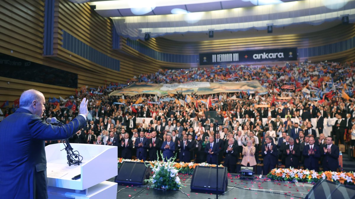 President Erdoğan addresses the AK Party event in Ankara, Türkiye, June 22, 2026. (AA Photo) 