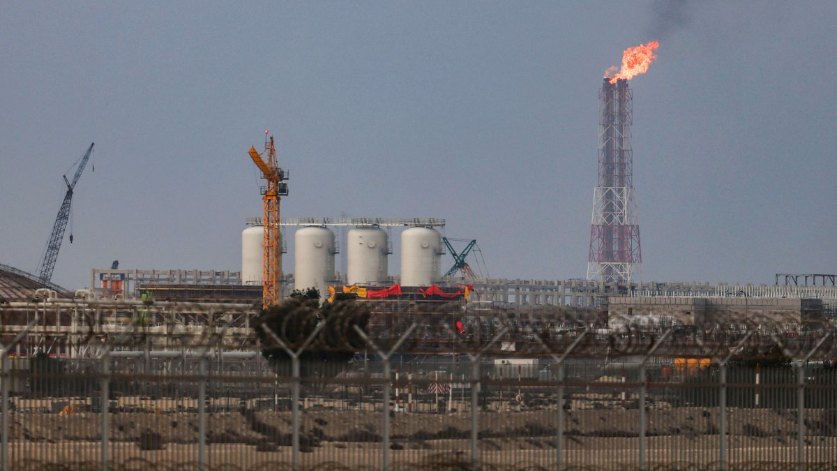 A view of the liquefied natural gas (LNG) production facility in Qatar's Ras Laffan Industrial City, March 6, 2026. (Getty Images File Photo)