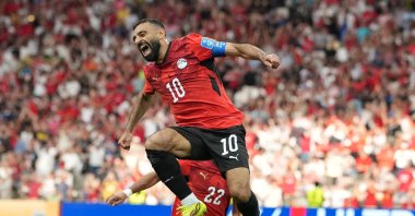 Egypt's Mohamed Salah celebrates scoring the 1-2 goal during the 2026 FIFA World Cup group stage match against New Zealand, Vancouver, Canada, June 21, 2026. (EPA Photo)