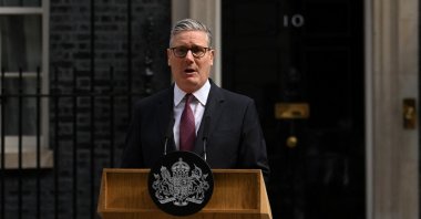British Prime Minister Keir Starmer speaks outside 10 Downing Street, following Andy Burnham's decisive victory last week in the Makerfield by-election, in London, U.K., June 22, 2026. (Reuters Photo)