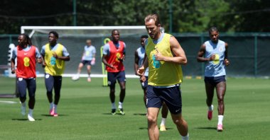 England's Harry Kane looks on during an England Training Session during an England 2026 FIFA World Cup Camp, Kansas City, U.S., June 20, 2026. (AFP Photo)