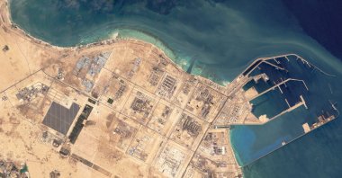 This satellite image from Planet Labs PBC shows the Ras Laffan industrial area in Qatar, March 6, 2026. (Planet Labs PBC via AP)