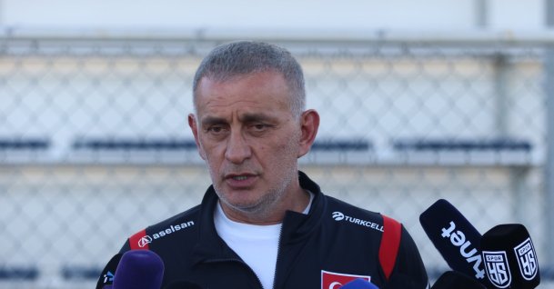 Turkish Football Federation (TFF) President Ibrahim Hacıosmanoğlu addresses the press at the Arizona Athletic Grounds, Arizona, Türkiye, June 22, 2026. (IHA Photo)
