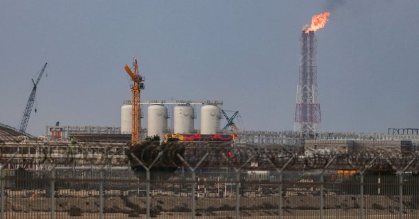 A view of the liquefied natural gas (LNG) production facility in Qatar's Ras Laffan Industrial City, March 6, 2026. (Getty Images File Photo)