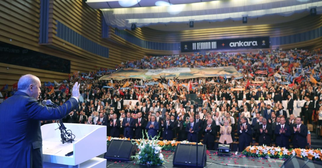 President Erdoğan addresses the AK Party event in Ankara, Türkiye, June 22, 2026. (AA Photo) 