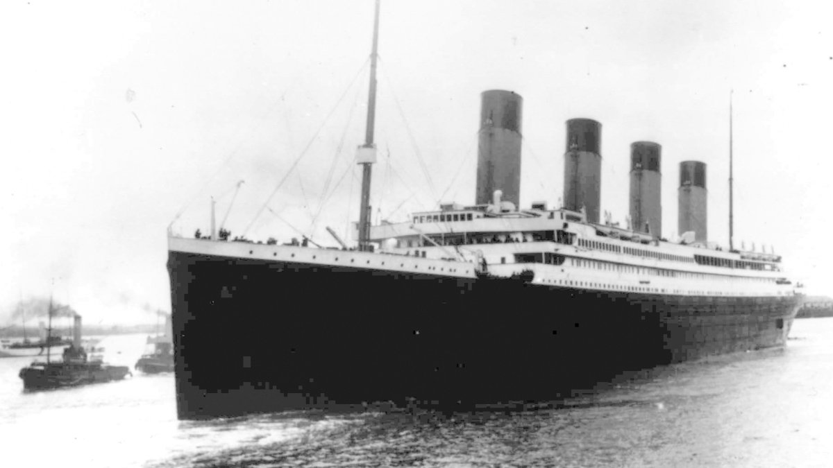 The Titanic on her maiden voyage, leaving Southampton, England, April 10, 1912. (AP Photo)
