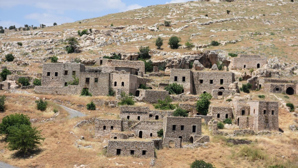 Rebuilt homes stand in Mağara village as Yazidi families return and restore properties they were forced to abandon decades ago, Şırnak, Türkiye, June 14, 2026. (AA Photo)