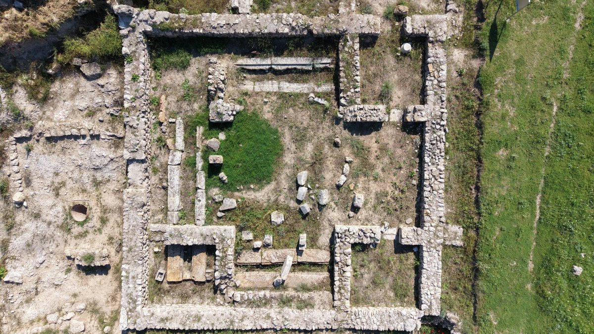 An aerial view of the Hadrianapolis Ancient City, Karabük, Türkiye, June 22, 2026. (AA Photo)
