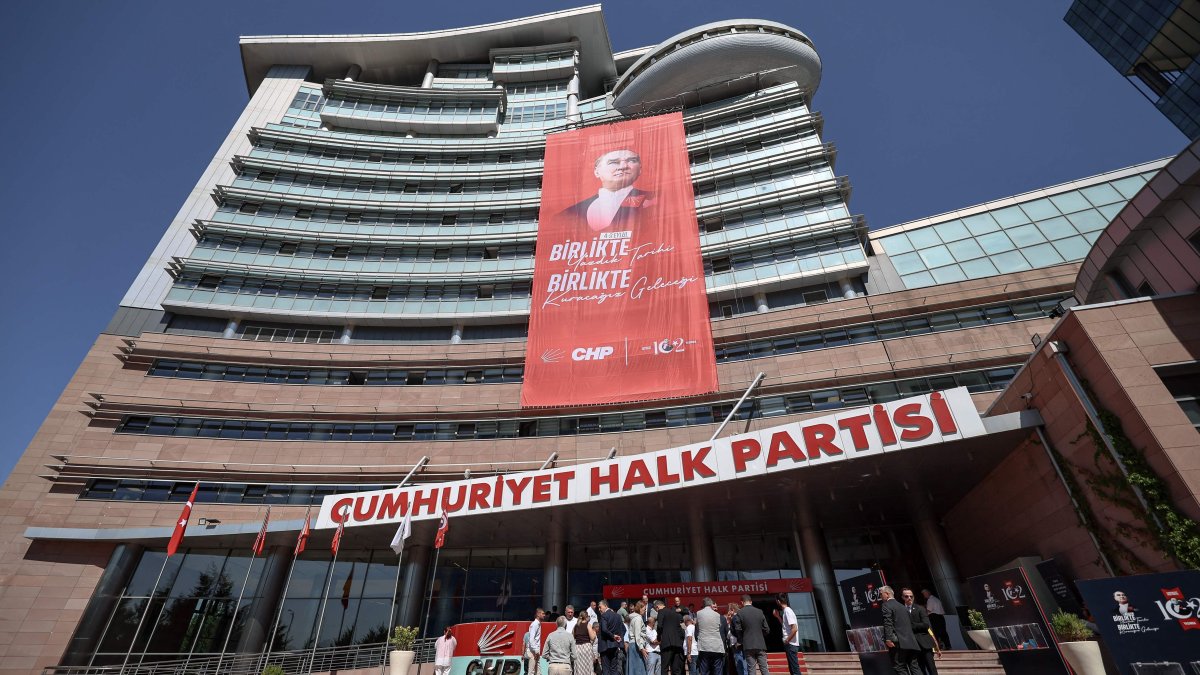 The CHP headquarters, Ankara, Türkiye, Sept. 15, 2025. (AFP Photo)