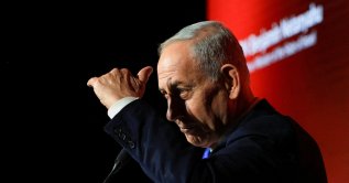 Israeli Prime Minister Benjamin Netanyahu speaks at the JNS (Jerusalem News Syndicate) International Policy Summit in Jerusalem, June 21, 2026. (Reuters Photo)