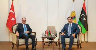 Turkish Intelligence Chief Ibrahim Kalın meets Lt. Gen. Saddam Haftar, deputy commander of the Libyan National Army, in Benghazi, Libya, June 23, 2026. (AA Photo)