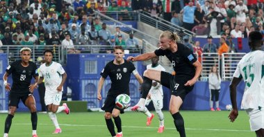 Norway's Erling Haaland scores during the 2026 FIFA World Cup Group I against Senegal at New York/New Jersey Stadium, East Rutherford, New Jersey, U.S., June 22, 2026. (Reuters Photo)