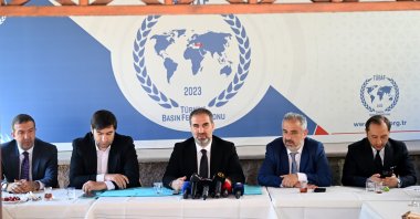 ⁠AK Party deputy chair Mustafa Şen speaks at an event in Ankara, Türkiye, June 23, 2026. (AA Photo) 