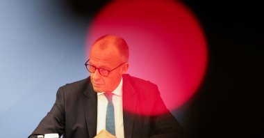 German Chancellor Friedrich Merz attends a press conference as the Pension Security Commission presents its report, at the Chancellery in Berlin, Germany, June 23, 2026. (Reuters Photo)
