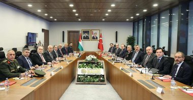 Interior Minister Mustafa Çiftçi and his Palestinian counterpart, Ziad Hab Al-Reeh hold talks in Ankara, June 23, 2026. (AA Photo)