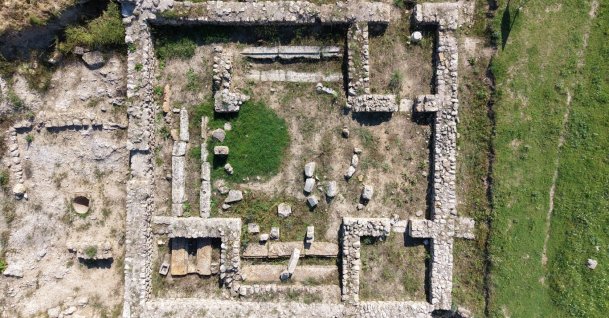 An aerial view of the Hadrianapolis Ancient City, Karabük, Türkiye, June 22, 2026. (AA Photo)