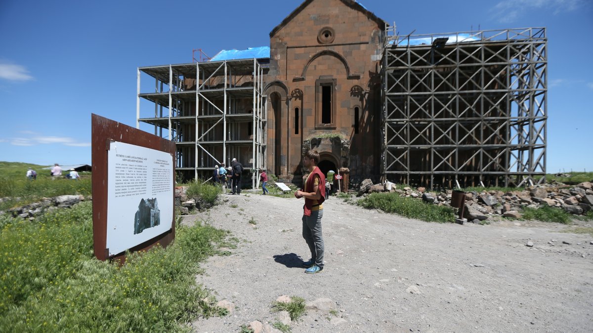 Dario Scaioli visits historical and cultural sites in Kars, eastern Türkiye, June 3, 2026. (AA Photo)