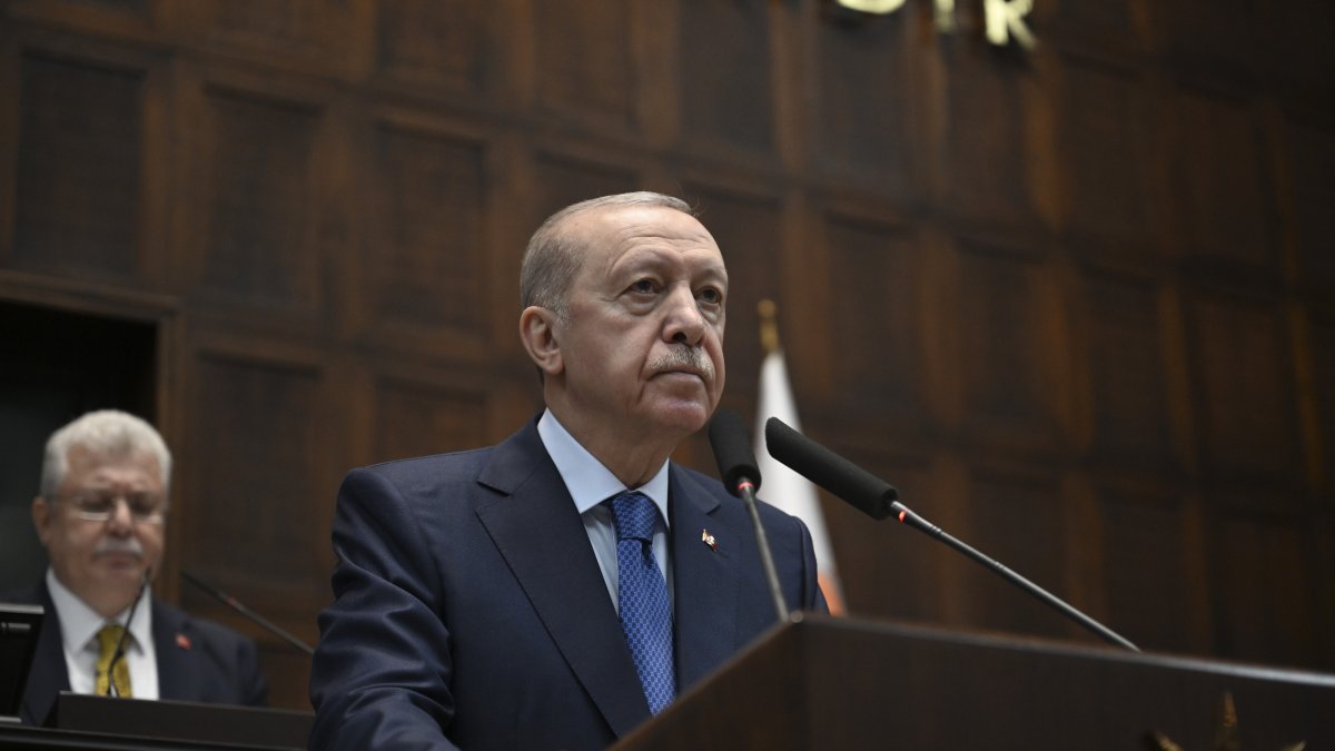 President Recep Tayyip Erdoğan speaks at the parliamentary group meeting of the AK Party, Ankara, June 24, 2026. (AA Photo)