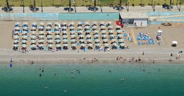An aerial view of a beach, Antalya, southern Türkiye, May 26, 2026. (AA Photo)