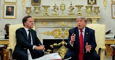 U.S. President Donald Trump participates in a meeting with NATO Secretary General Mark Rutte in the Oval Office at the White House in Washington, D.C., U.S., June 24, 2026. (Reuters Photo)