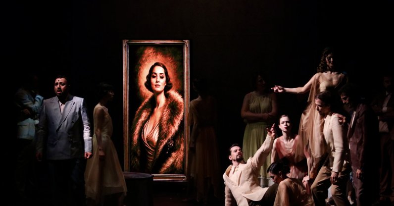 The Samsun State Opera and Ballet performs the musical "Madonna in a Fur Coat," Samsun, northern Türkiye, June 20, 2026. (AA Photo)