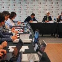 Ipek Coşkun Armağan (2nd-R) and professor Guo Changgang (3rd-R) make their opening remarks during the 3rd Türkiye-China Academic Cooperation Forum, Istanbul, Türkiye, June 25, 2026. (Courtesy of the Institute Social)