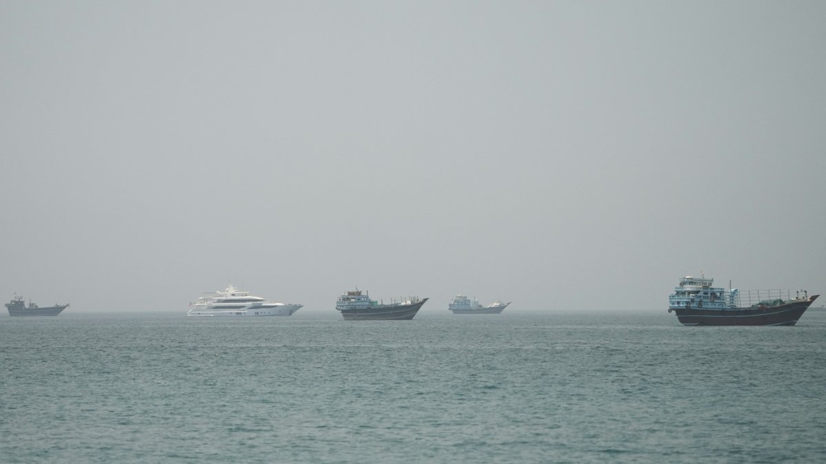 Vessels at the Strait of Hormuz, as seen from Musandam, Oman, June 24, 2026. (Reuters Photo)