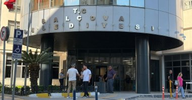 The exterior of the municipality building in Balçova, Izmir, western Türkiye, June 25, 2026. (IHA Photo)