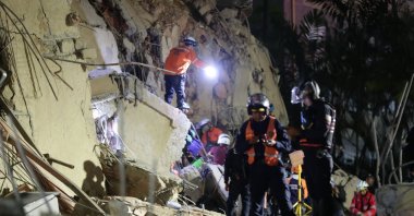 Emergency responders search for victims after two powerful earthquakes struck the Venezuelan Caribbean coast, Caracas, Venezuela, June 25, 2026. (EPA Photo)