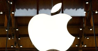 A view of an Apple logo at an Apple store in Paris, France, April 23, 2025. (Reuters Photo)