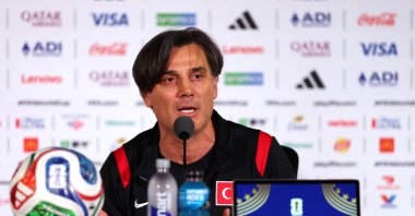 Türkiye's Head coach Vincenzo Montella talks to the media during a press conference one day ahead of the FIFA World Cup 2026 Group D match against USA at Los Angeles Stadium, Inglewood, U.S., June 24, 2026. (AFP Photo)