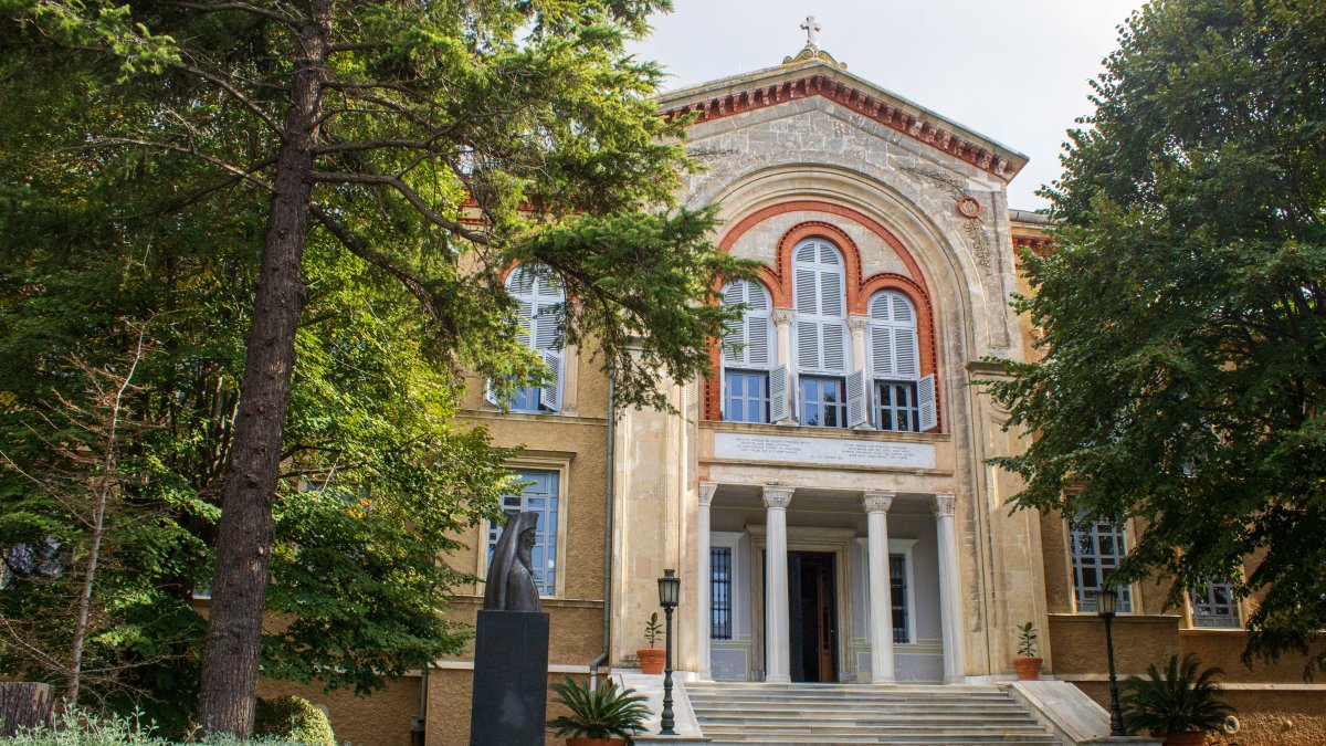 The entrance of the Heybeliada Greek Orthodox Halki Seminary, Istanbul, Türkiye. Oct. 29, 2019. (Shutterstock Photo)