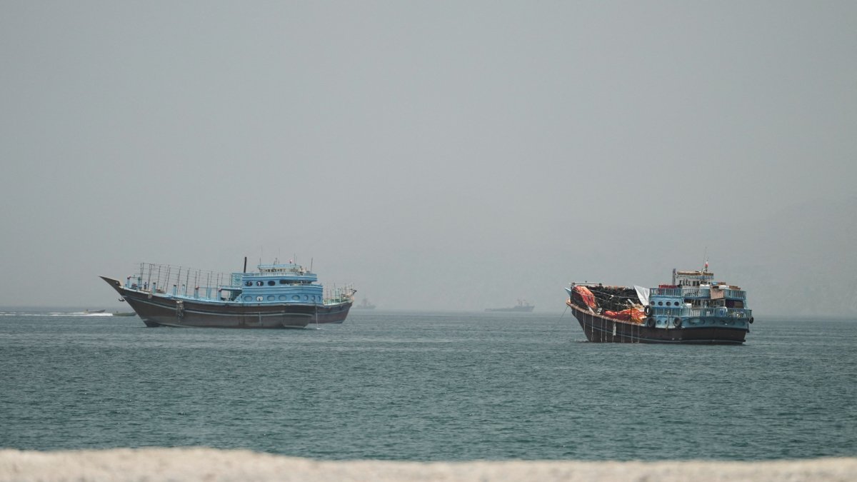 Vessels at the Strait of Hormuz, as seen from Musandam, Oman, June 24, 2026. (Reuters Photo)