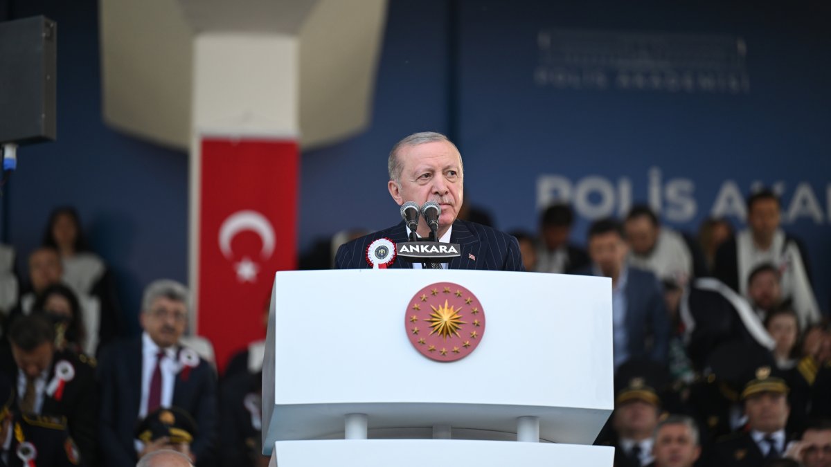 President Recep Tayyip Erdoğan delivers a speech at an event, Ankara, Türkiye, June 25, 2026. (AA Photo)