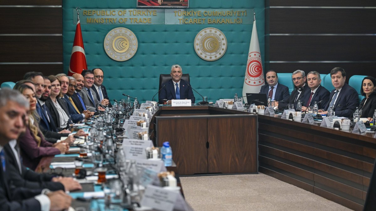 Trade Minister Ömer Bolat hosts a meeting with ambassadors of Latin American countries at the Trade Ministry, Ankara, Türkiye, June 25, 2026. (AA Photo)