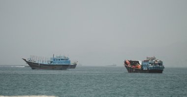 Vessels at the Strait of Hormuz, as seen from Musandam, Oman, June 24, 2026. (Reuters Photo)