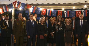 Guests attend a reception marking Slovenia's Statehood Day at the Slovenian Embassy in Ankara, Türkiye, June 10, 2026. (AA Photo)