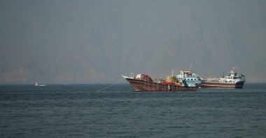 Vessels at the Strait of Hormuz, as seen from Musandam, Oman, June 26, 2026. (Reuters Photo)