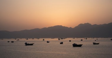 Ships and boats in the Strait of Hormuz, Musandam, Oman, May 1, 2026. (Reuters File Photo)