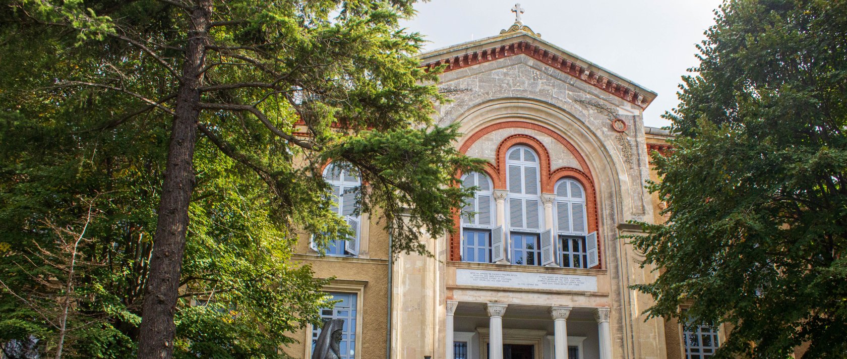 The entrance of the Heybeliada Greek Orthodox Halki Seminary, Istanbul, Türkiye. Oct. 29, 2019. (Shutterstock Photo)