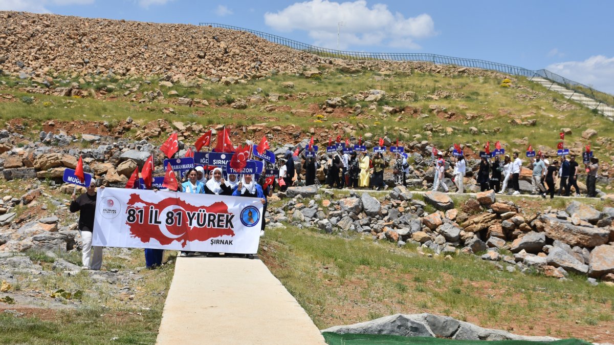 Families of PKK victims gather on the outskirts of Cudi mountain, once a hotbed of terrorists, Şırnak, southeastern Türkiye, June 13, 2026. (AA Photo)
