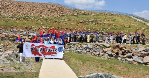 Families of PKK victims gather on the outskirts of Cudi mountain, once a hotbed of terrorists, Şırnak, southeastern Türkiye, June 13, 2026. (AA Photo)