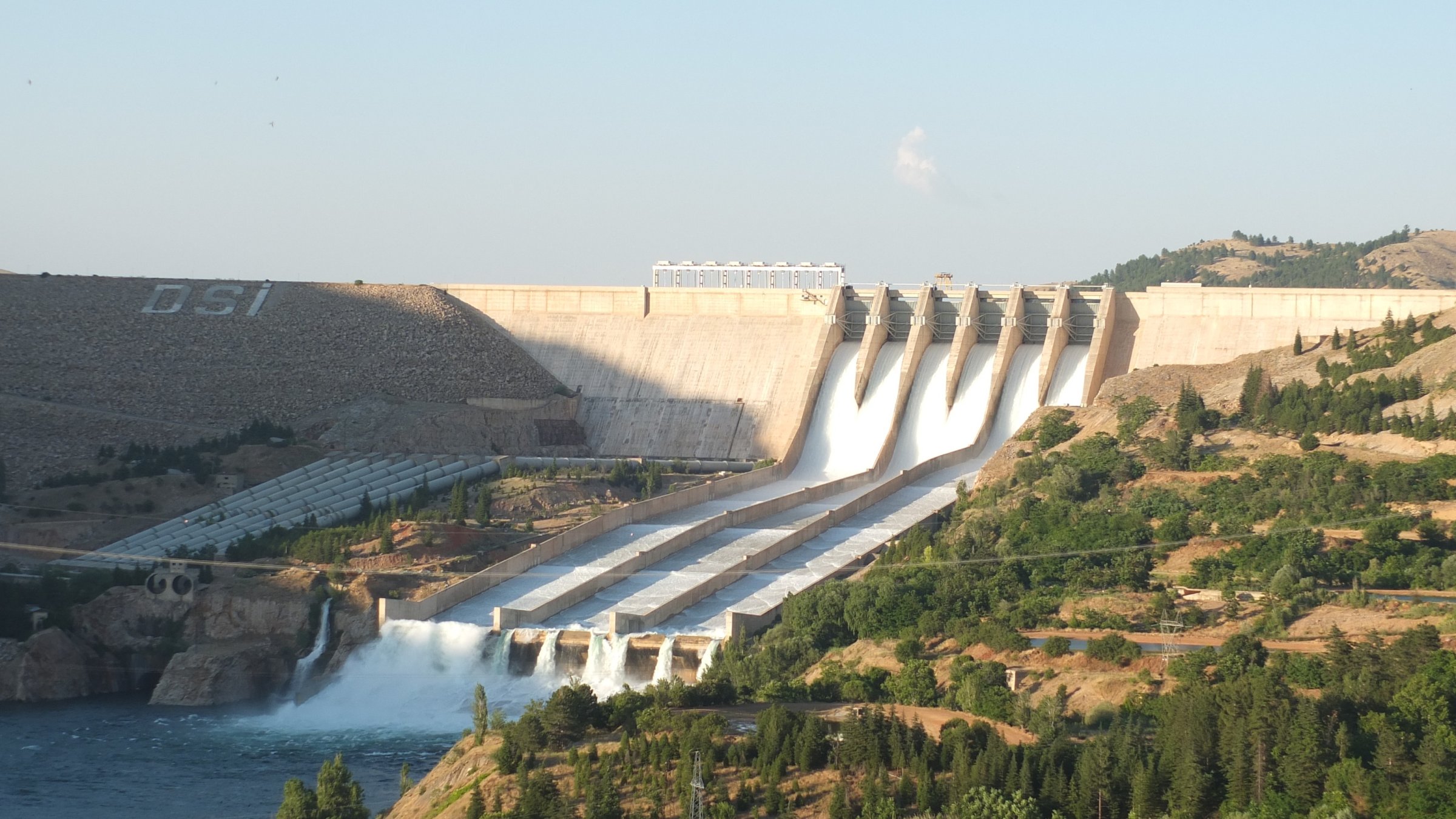 A hydroelectric plant is seen in Keban district, Elazığ, eastern Türkiye, June 19, 2026. (AA Photo)