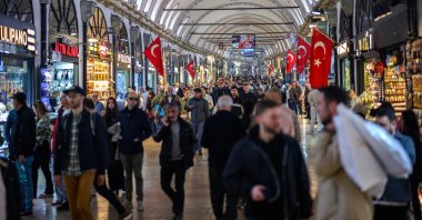 People are seen inside the famous Grand Bazaar, Istanbul, Türkiye, April 30, 2026. (AA Photo)