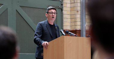 Andy Burnham, British member of parliament (MP) for Makerfield, delivers a speech at the People's History Museum in Manchester, Britain, June 29, 2026. (Reuters Photo)