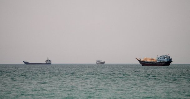 Vessels at the Strait of Hormuz, as seen from Musandam, Oman, June 29, 2026. (Reuters Photo)